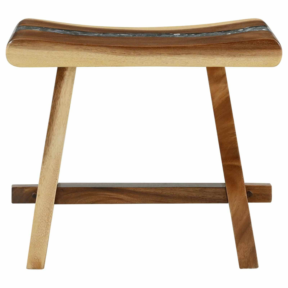 Produktbild för Duschpall Naturfärg 50 x 30 x 44 cm Massivt Suarträd