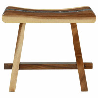 Produktbild för Duschpall Naturfärg 50 x 30 x 44 cm Massivt Suarträd