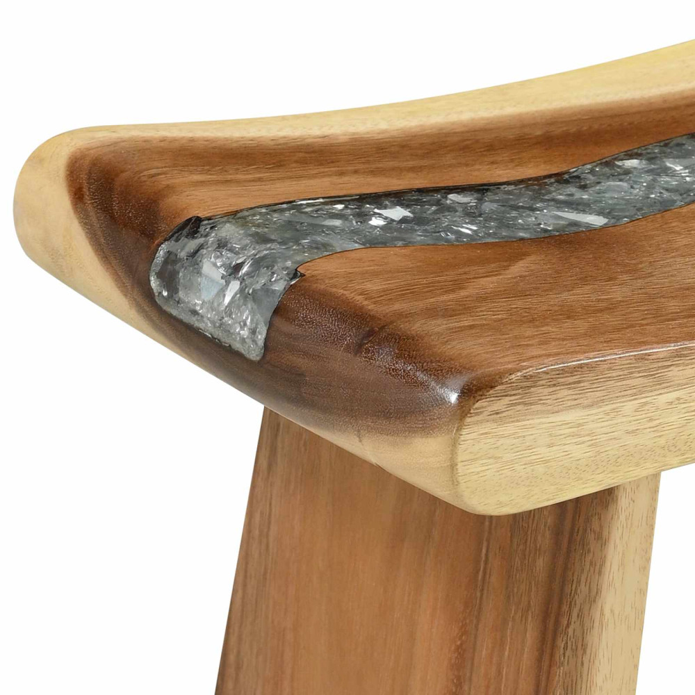 Produktbild för Duschpall Naturfärg 50 x 30 x 44 cm Massivt Suarträd
