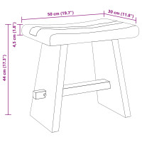 Produktbild för Duschpall Naturfärg 50 x 30 x 44 cm Massivt Suarträd