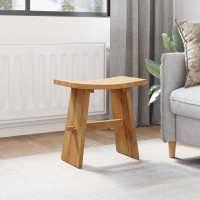 Produktbild för Badrumspall Brun 50 x 29,5 x 50,5 cm Massivt teakträ
