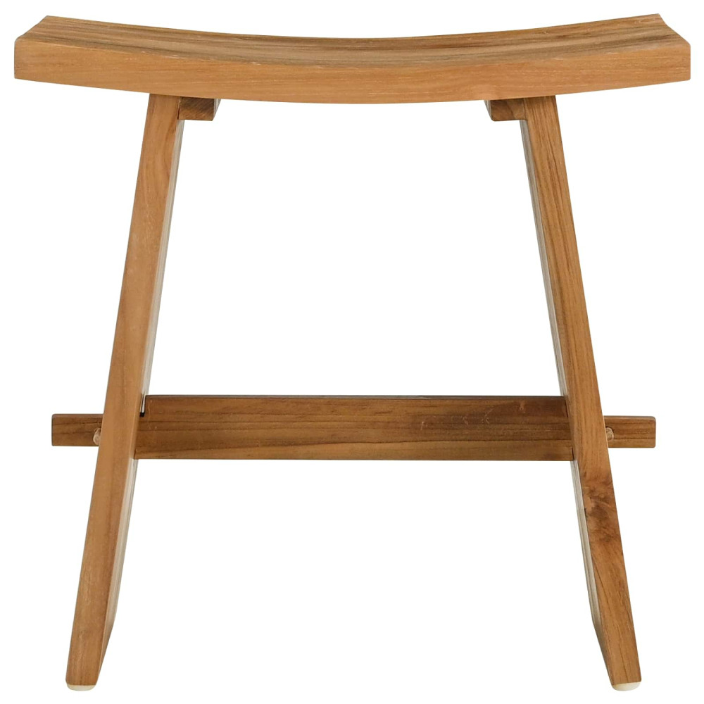 Produktbild för Badrumspall Brun 50 x 29,5 x 50,5 cm Massivt teakträ