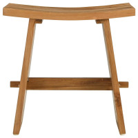 Produktbild för Badrumspall Brun 50 x 29,5 x 50,5 cm Massivt teakträ
