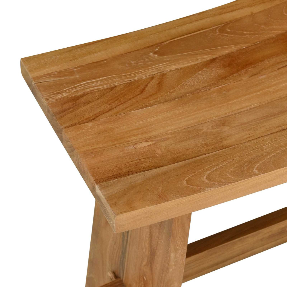 Produktbild för Badrumspall Brun 50 x 29,5 x 50,5 cm Massivt teakträ