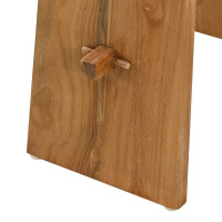 Produktbild för Badrumspall Brun 50 x 29,5 x 50,5 cm Massivt teakträ