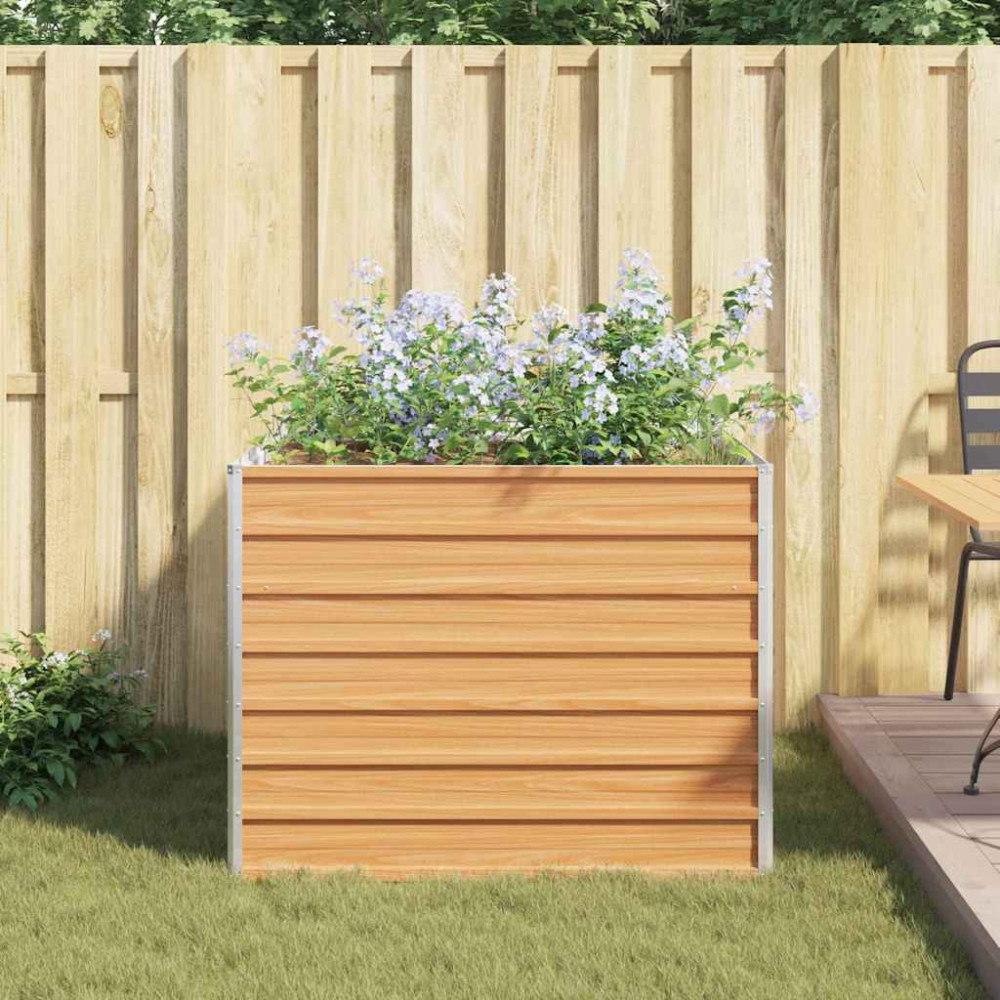 Produktbild för Upphöjd odlingslåda Ljusbrun 100 x 100 x 77 cm