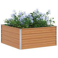 Produktbild för Upphöjd odlingslåda Ljusbrun 100 x 100 x 45 cm