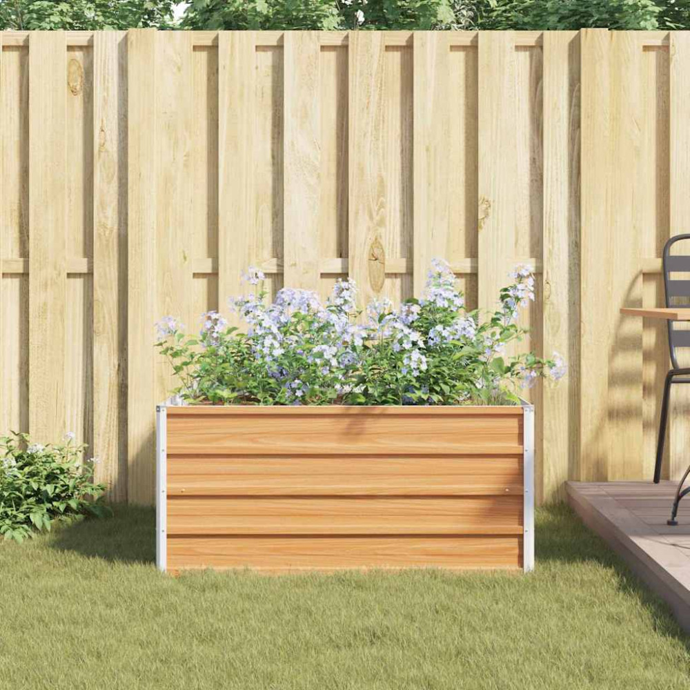 Produktbild för Upphöjd odlingslåda Ljusbrun 100 x 100 x 45 cm
