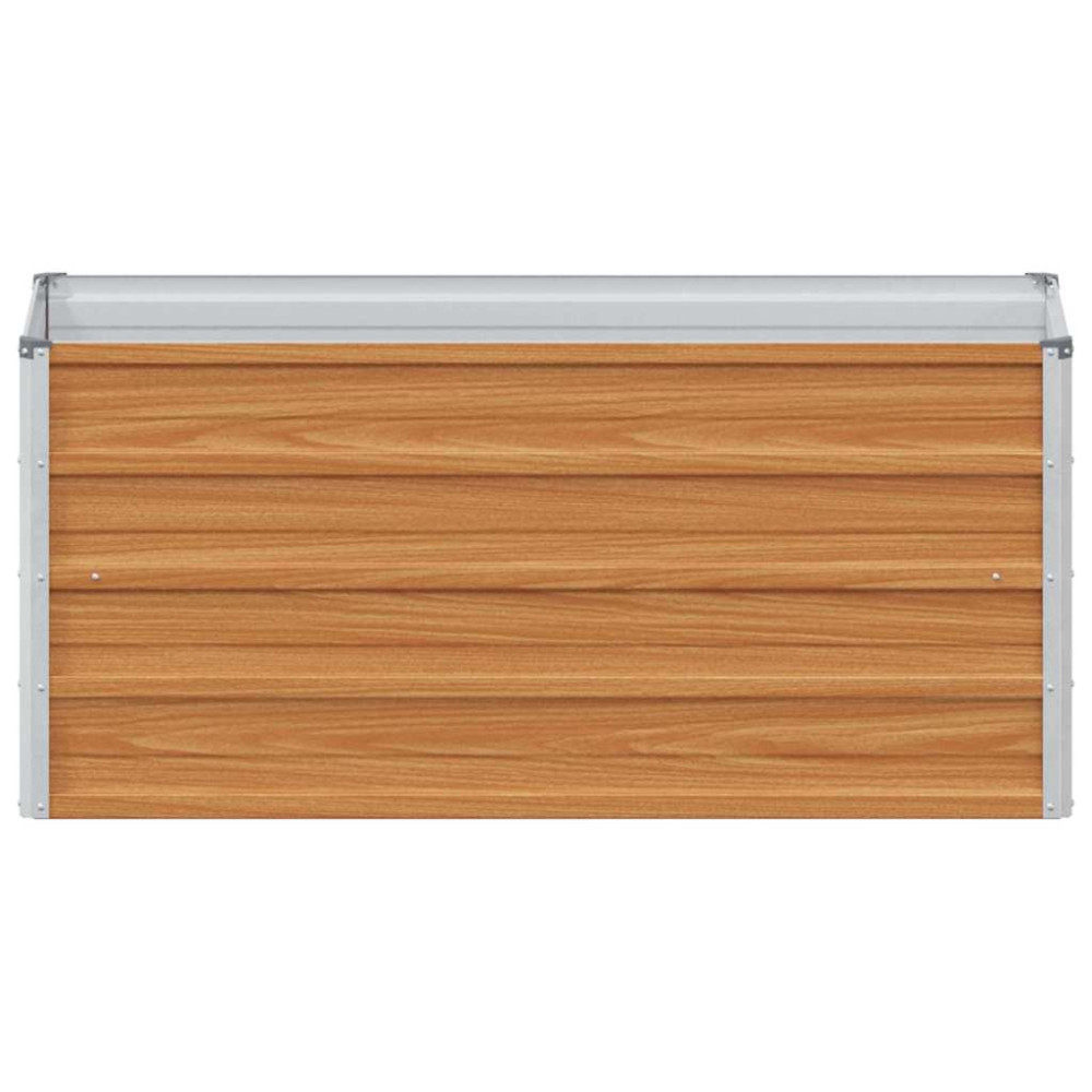 Produktbild för Upphöjd odlingslåda Ljusbrun 100 x 40 x 45 cm Galvaniserat stål