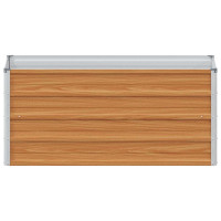 Produktbild för Upphöjd odlingslåda Ljusbrun 100 x 40 x 45 cm Galvaniserat stål