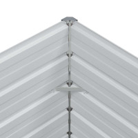 Produktbild för Upphöjd odlingslåda Ljusbrun 100 x 40 x 77 cm Galvaniserat stål
