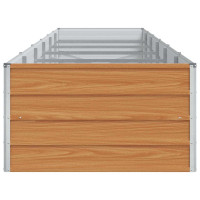 Produktbild för Upphöjd odlingslåda Ljusbrun 480 x 80 x 45 cm Galvaniserat stål