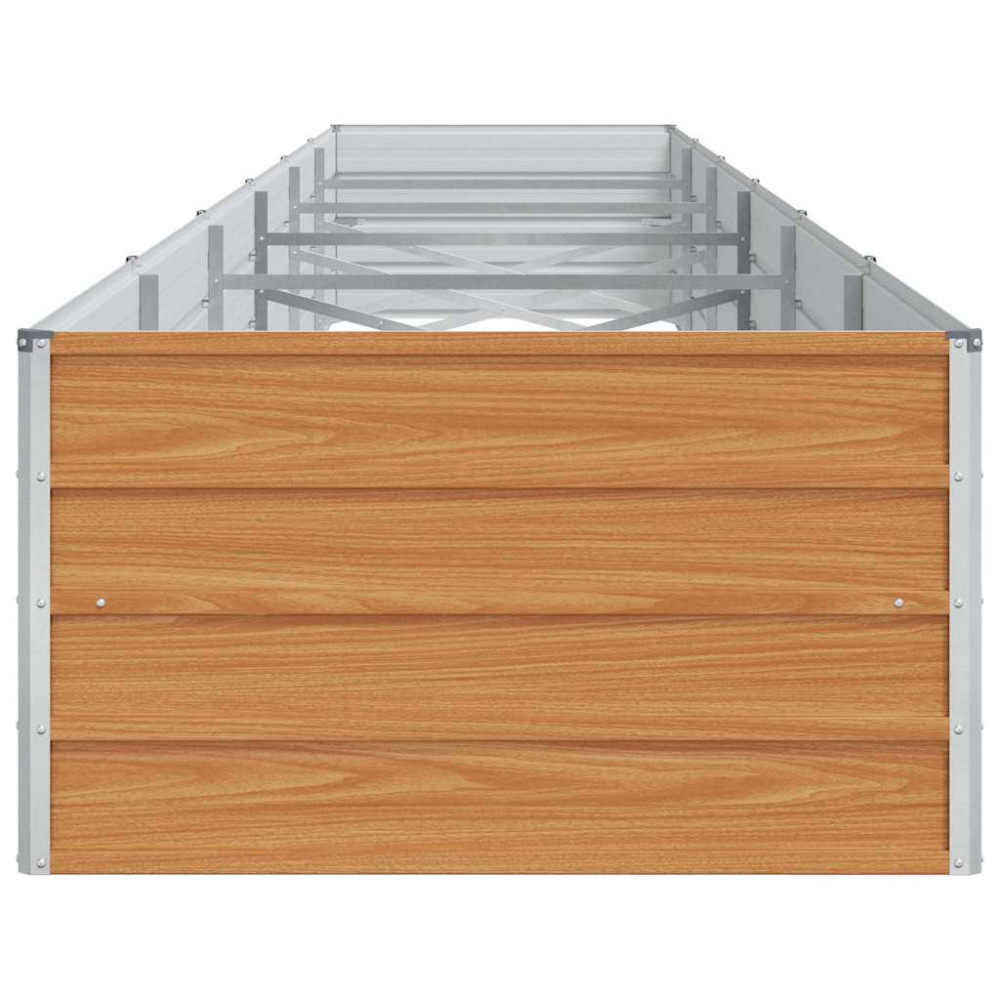 Produktbild för Upphöjd odlingslåda Ljusbrun 600 x 80 x 45 cm Galvaniserat stål