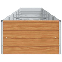 Produktbild för Upphöjd odlingslåda Ljusbrun 600 x 80 x 45 cm Galvaniserat stål