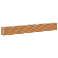 Produktbild för Upphöjd odlingslåda Ljusbrun 582 x 50 x 68 cm Galvaniserat Stål