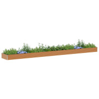 Produktbild för Upphöjd odlingslåda 775 x 100 x 36 cm Galvaniserat Stål