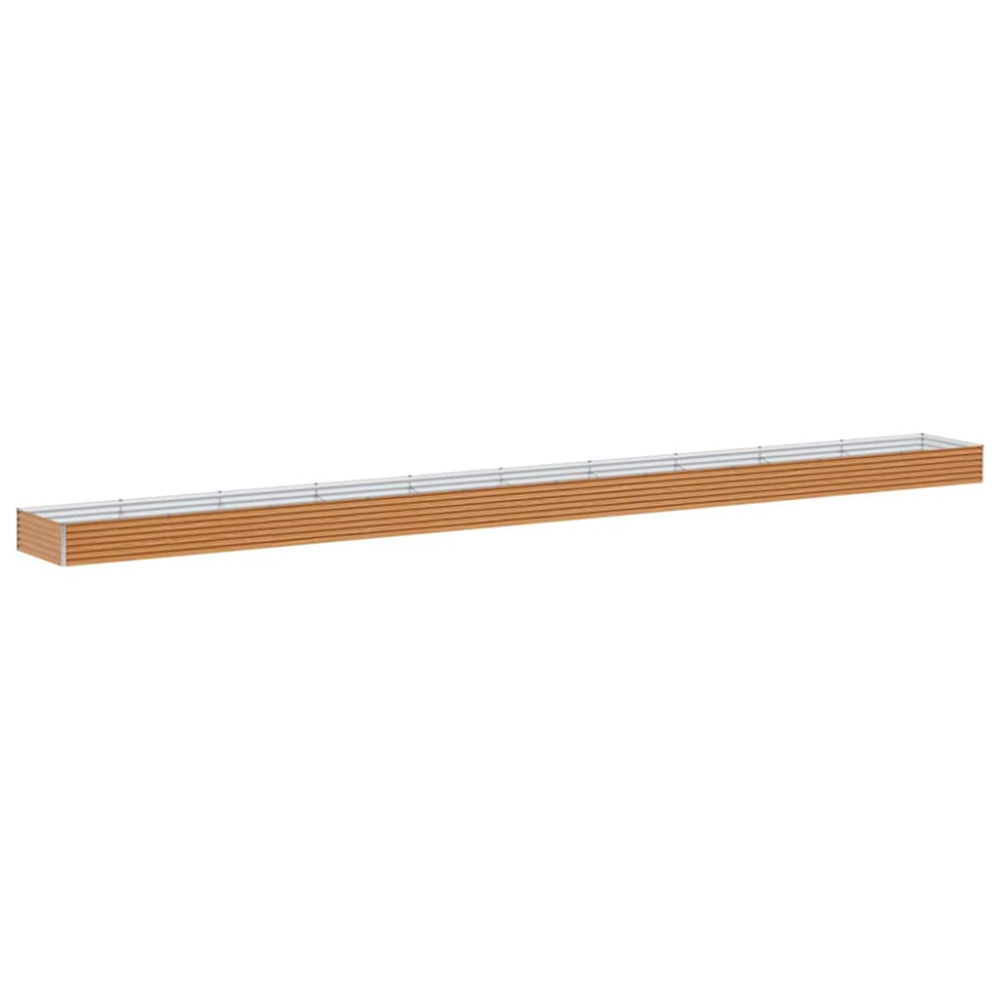Produktbild för Upphöjd odlingslåda 970 x 100 x 36 cm Galvaniserat Stål