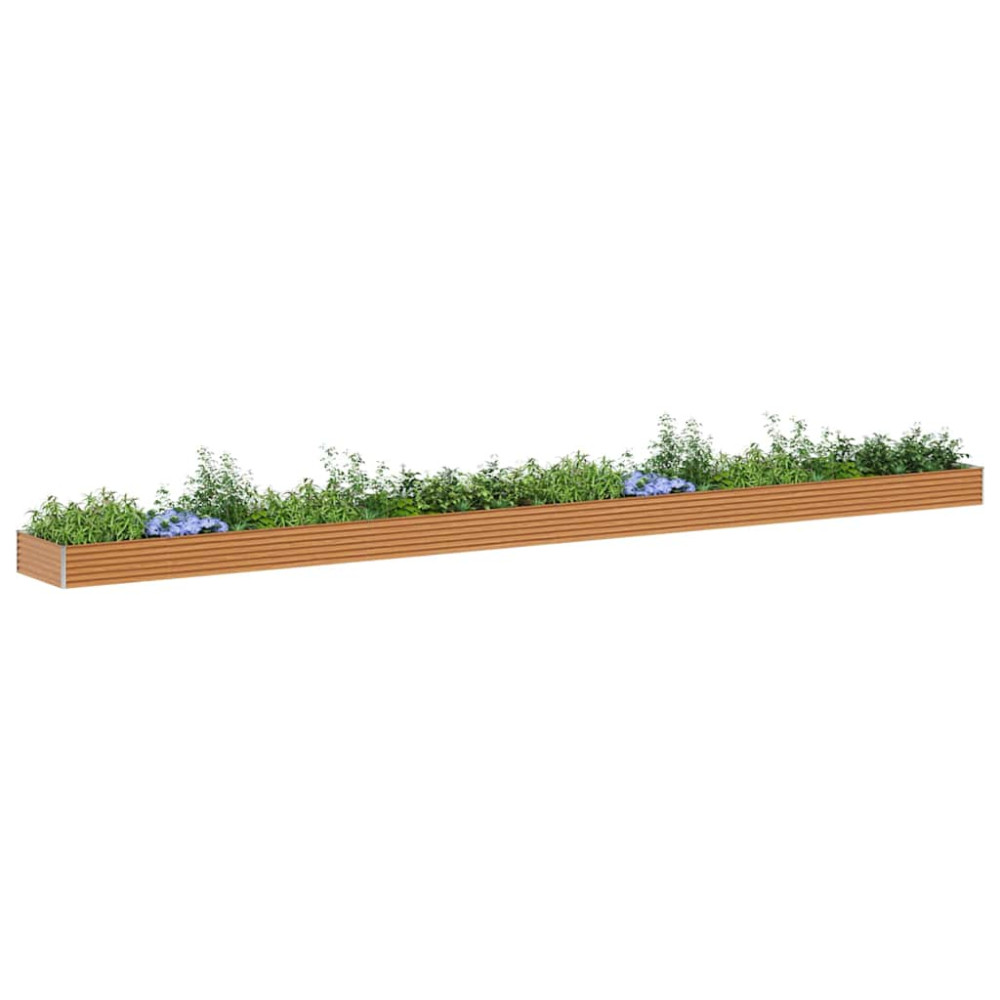Produktbild för Upphöjd odlingslåda 970 x 100 x 36 cm Galvaniserat Stål