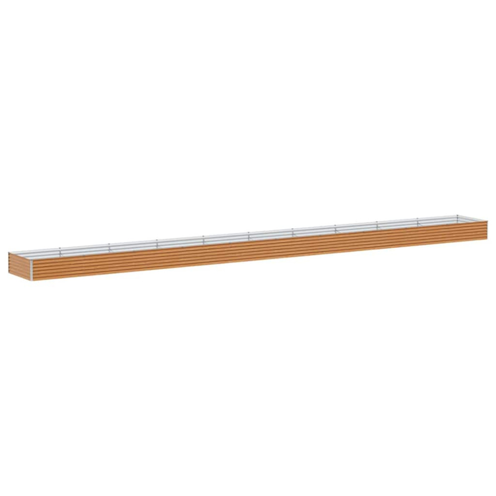 Produktbild för Upphöjd odlingslåda 970 x 100 x 36 cm Galvaniserat Stål