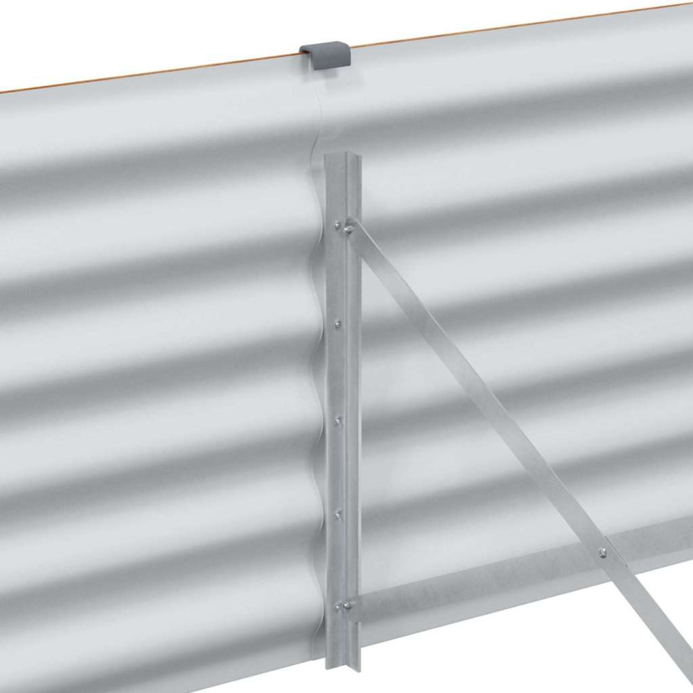 Produktbild för Upphöjd odlingslåda 970 x 100 x 36 cm Galvaniserat Stål