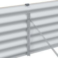 Produktbild för Upphöjd odlingslåda 970 x 100 x 36 cm Galvaniserat Stål