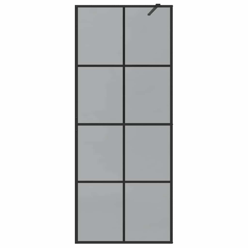 Produktbild för Walk-in Duschvägg Svart 80 x 195 cm härdat glas
