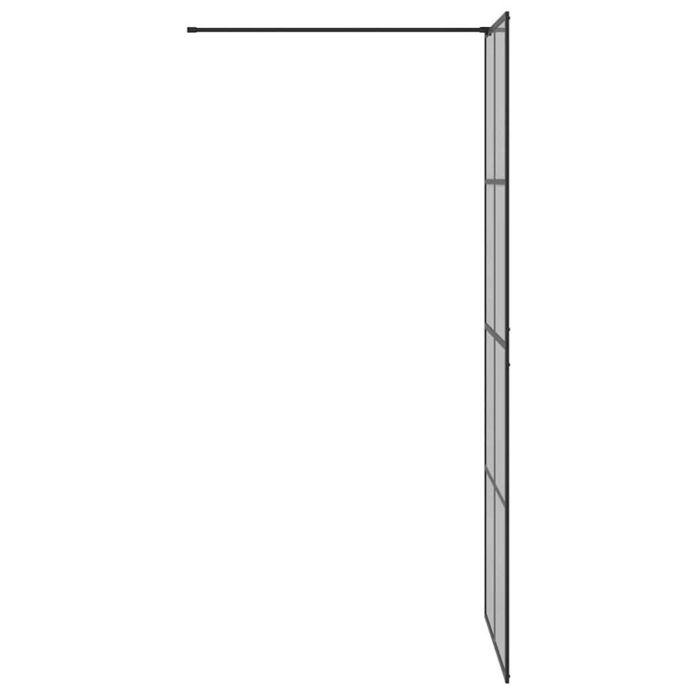 Produktbild för Walk-in Duschvägg Svart 80 x 195 cm härdat glas