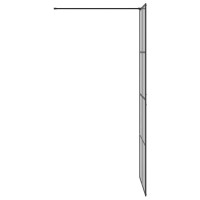 Produktbild för Walk-in Duschvägg Svart 80 x 195 cm härdat glas