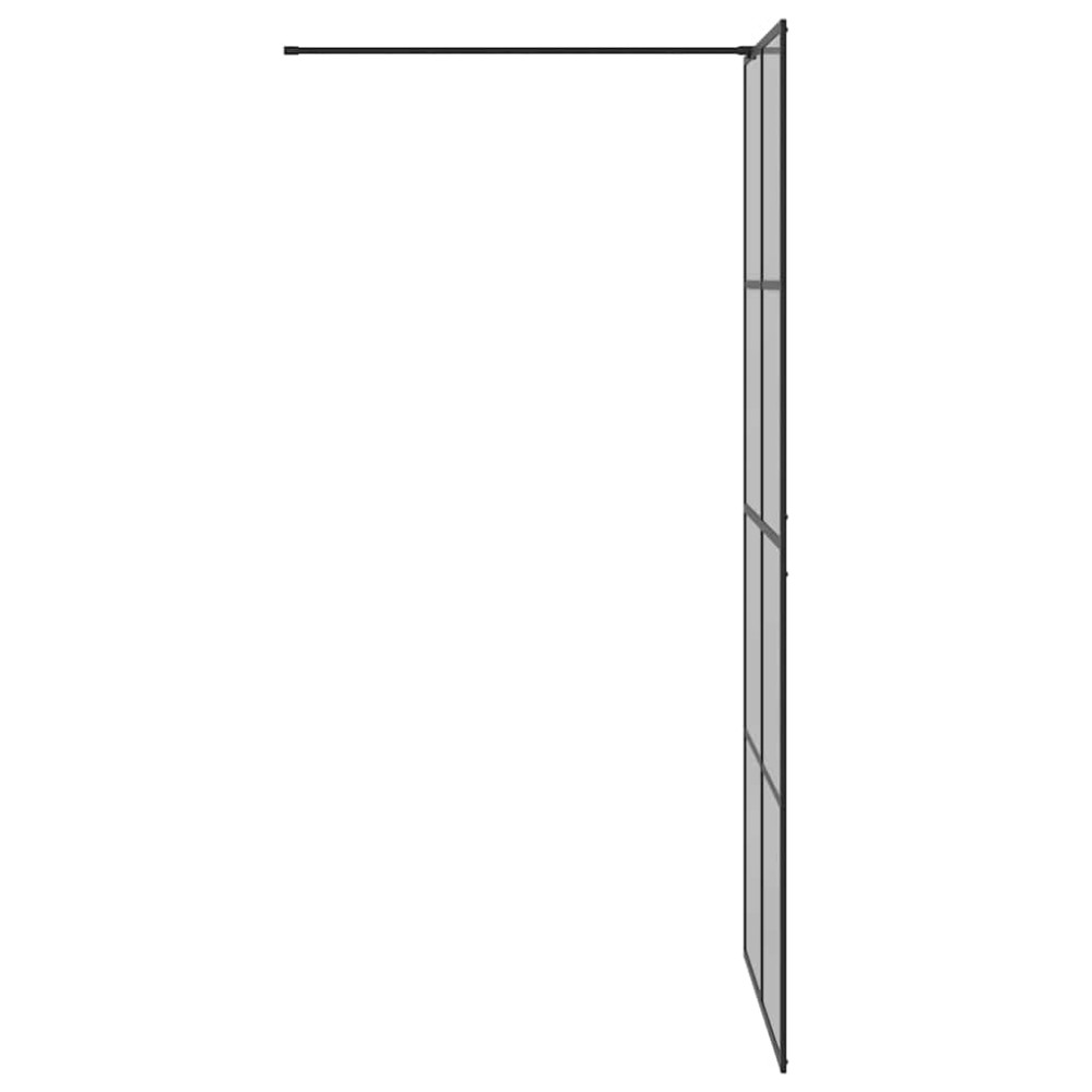 Produktbild för Walk-in Duschvägg Svart 90 x 195 cm härdat glas