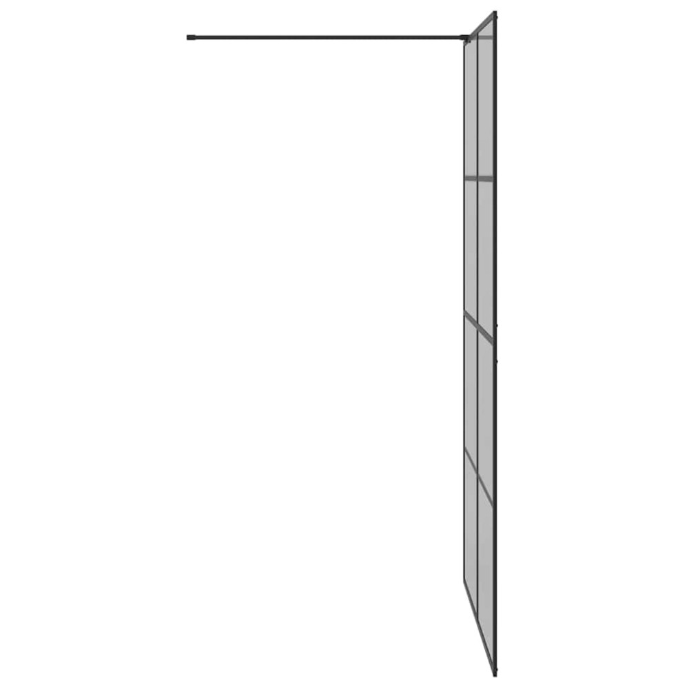 Produktbild för Walk-in Duschvägg Svart 115 x 195 cm härdat glas