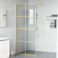 Produktbild för Walk-in Duschvägg Guld 90 x 195 cm härdat glas