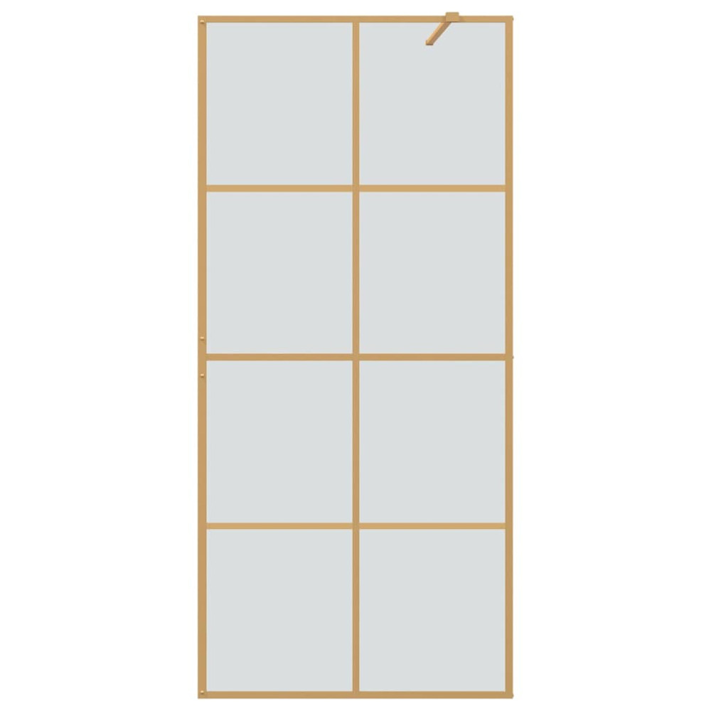 Produktbild för Walk-in Duschvägg Guld 90 x 195 cm härdat glas