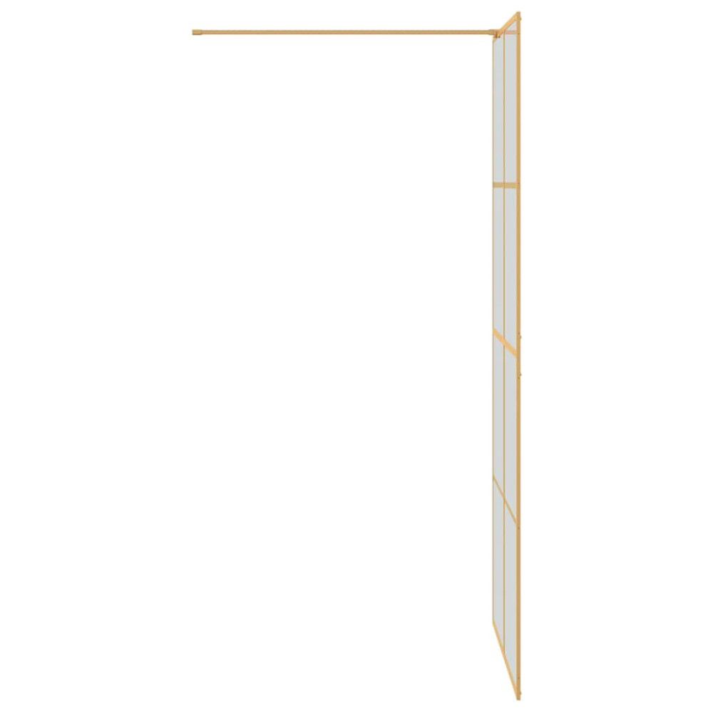 Produktbild för Walk-in Duschvägg Guld 90 x 195 cm härdat glas