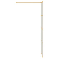 Produktbild för Walk-in Duschvägg Guld 90 x 195 cm härdat glas