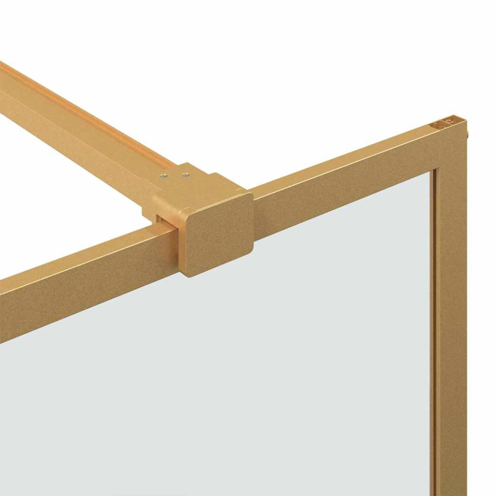 Produktbild för Walk-in Duschvägg Guld 90 x 195 cm härdat glas