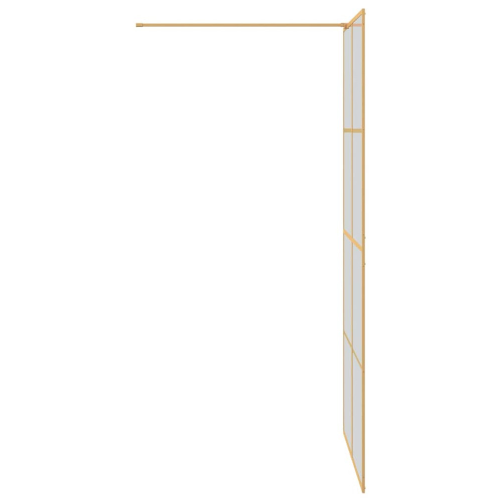 Produktbild för Walk-in Duschvägg Guld 100 x 195 cm härdat glas