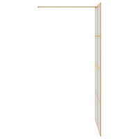 Produktbild för Walk-in Duschvägg Guld 100 x 195 cm härdat glas