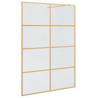 Produktbild för Walk-in Duschvägg Guld 140 x 195 cm härdat glas