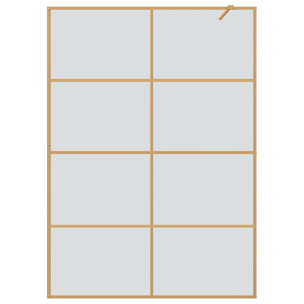 Produktbild för Walk-in Duschvägg Guld 140 x 195 cm härdat glas