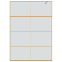 Produktbild för Walk-in Duschvägg Guld 140 x 195 cm härdat glas