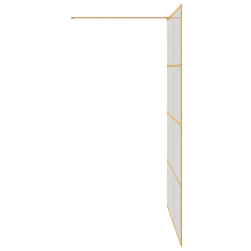 Produktbild för Walk-in Duschvägg Guld 140 x 195 cm härdat glas