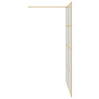 Produktbild för Walk-in Duschvägg Guld 140 x 195 cm härdat glas