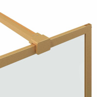 Produktbild för Walk-in Duschvägg Guld 140 x 195 cm härdat glas