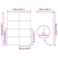 Produktbild för Walk-in Duschvägg Guld 140 x 195 cm härdat glas