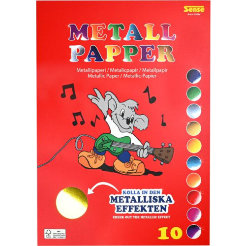 Sense Metalliskt papper FSC A4 100 blad