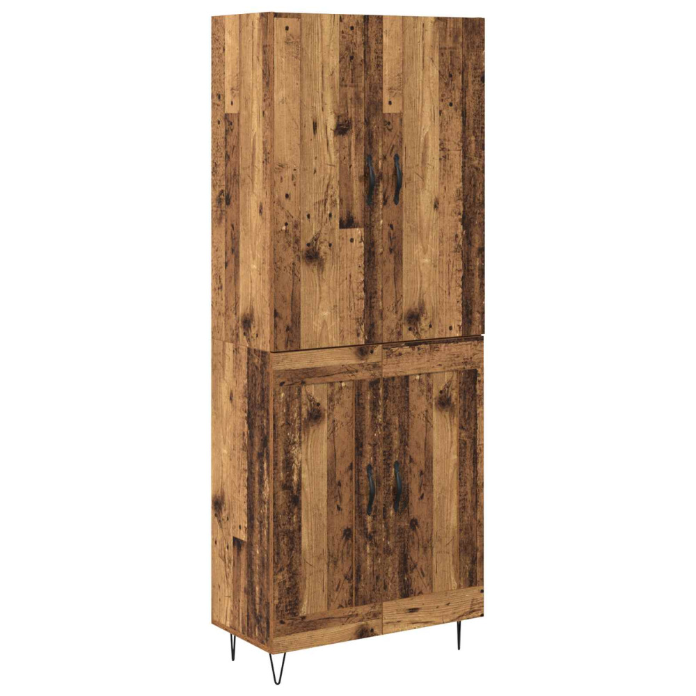 Produktbild för Skåp 2 pcs Gammalt trä Konstruerat trä