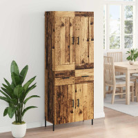 Produktbild för Skåp 2 pcs Gammalt trä Konstruerat trä