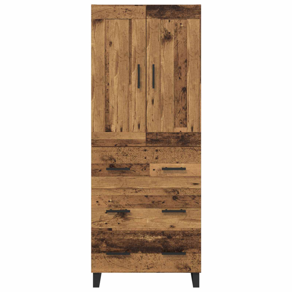 Produktbild för Skåp Gammalt trä 69,5 x 34 x 180 cm Konstruerat trä