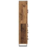 Produktbild för Skåp Gammalt trä 69,5 x 34 x 180 cm Konstruerat trä