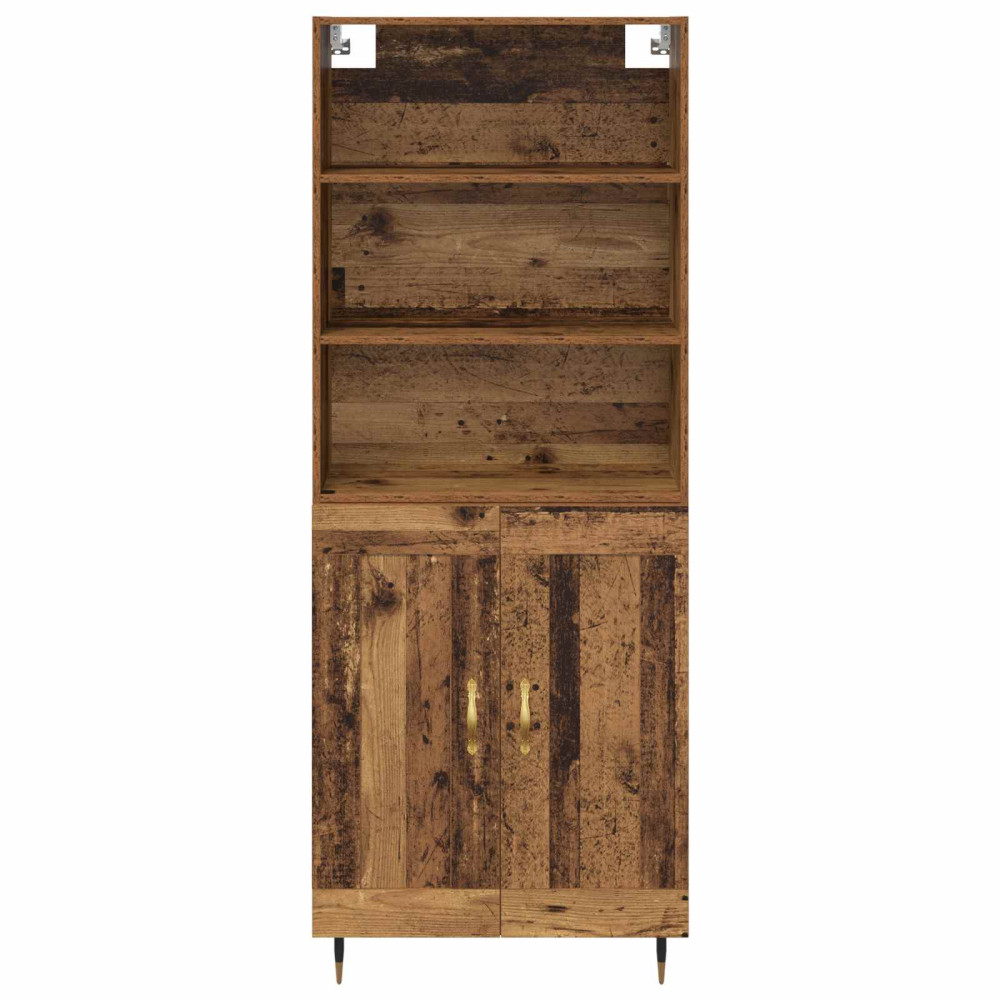 Produktbild för Skåp Gammalt trä 69,5 x 34 x 180 cm Konstruerat trä